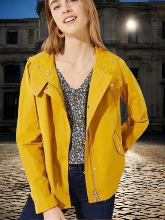 LOFT Jackets & Blazers - LOFT MODERN RAINCOAT SIZE LARGE IN HONEYDROP ( YELLOW )